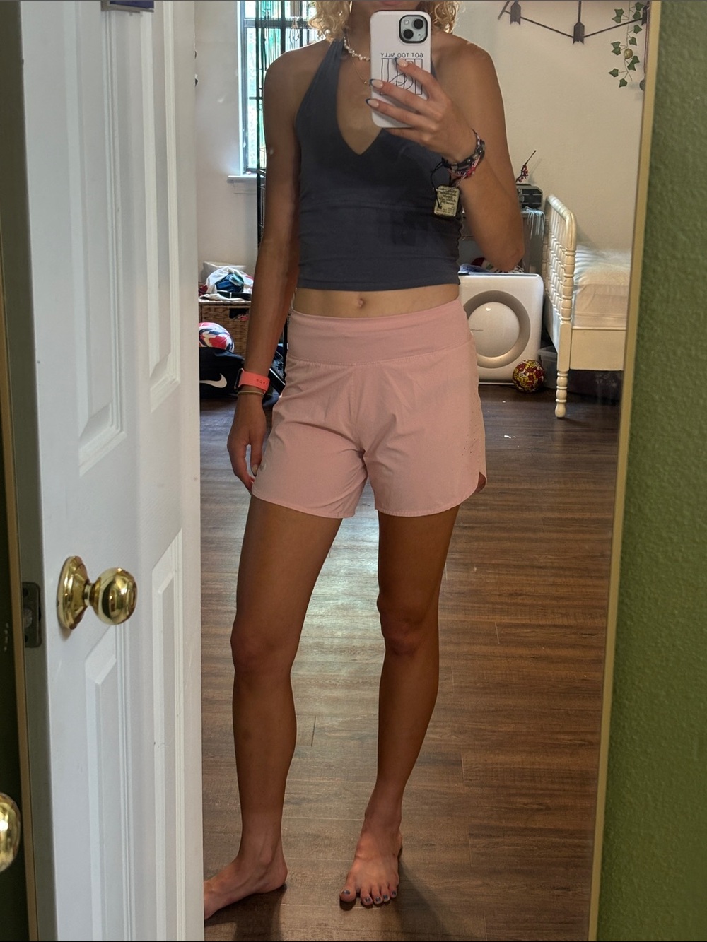 Nike Women's Light Pink Athletic Shorts